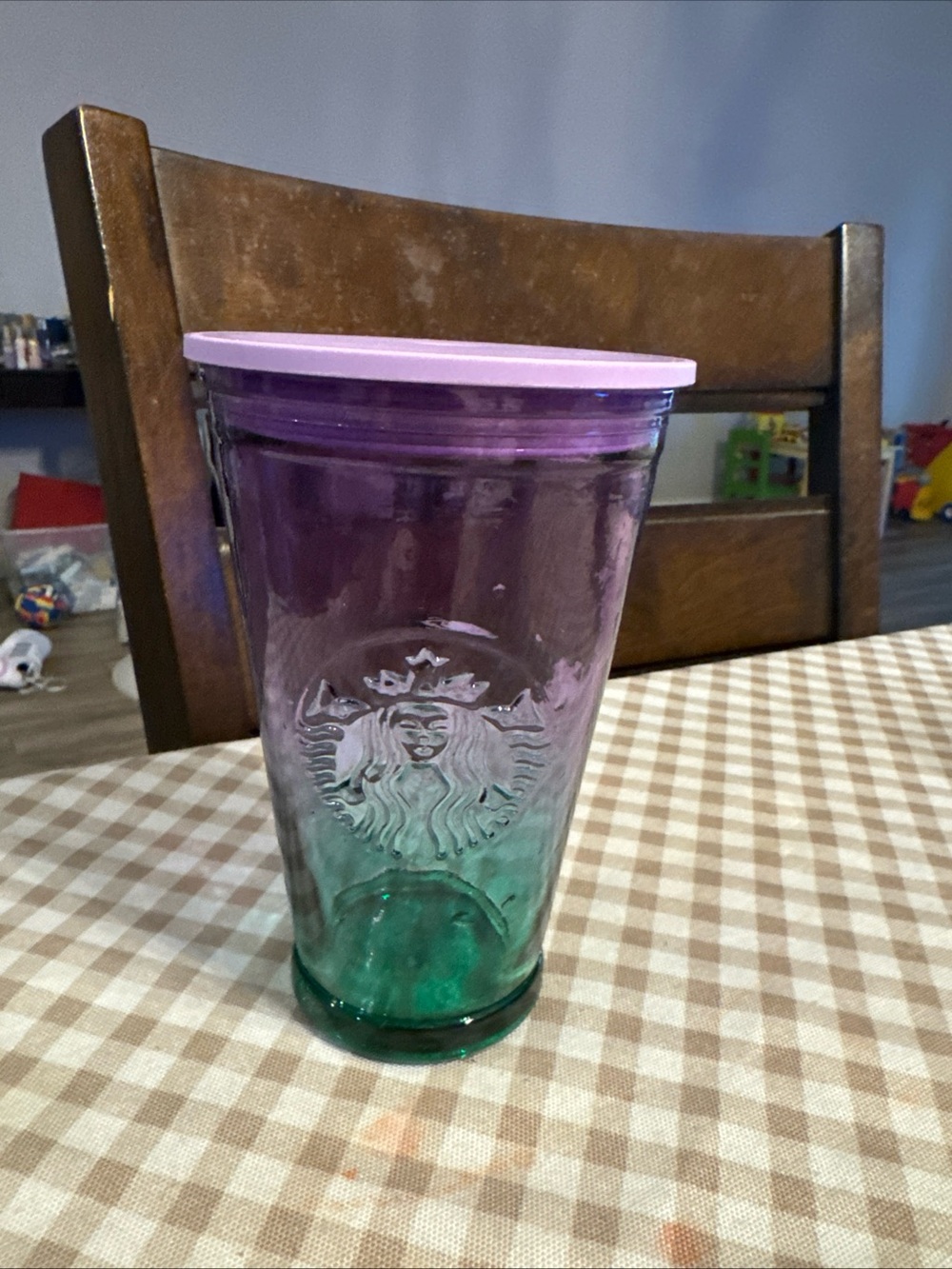 Starbucks Purple and Green Ombre Tumbler with Lavender Lid